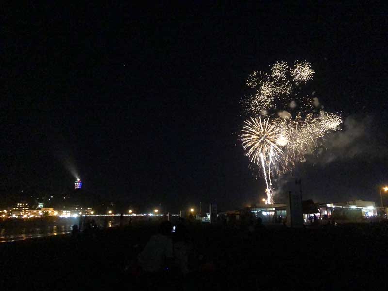 2018年夏の江の島花火大会の様子